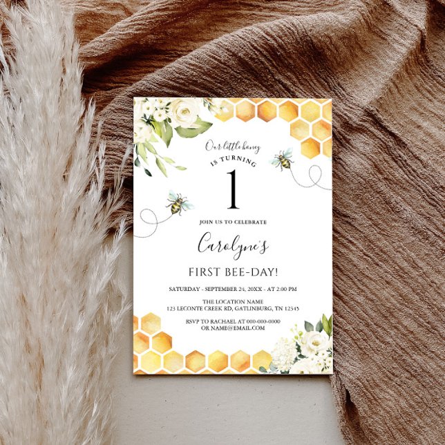 Invitación de cumpleaños de Nuestra Abeja Pequeña (Subido por el creador)