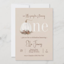 Invitación de cumpleaños de nuestra calabaza peque