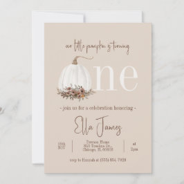 Invitación de cumpleaños de nuestra calabaza peque