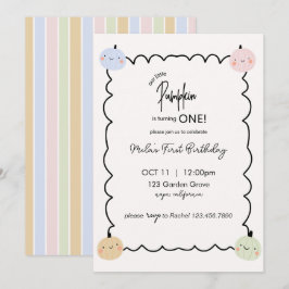Invitación de cumpleaños de nuestra calabaza peque