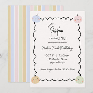Invitación de cumpleaños de nuestra calabaza peque