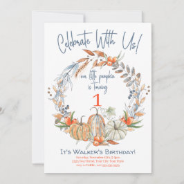 Invitación de cumpleaños de nuestra calabaza peque