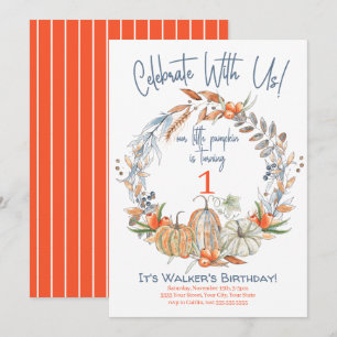 Invitación de cumpleaños de nuestra calabaza peque