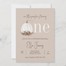 Invitación de cumpleaños de nuestra calabaza peque