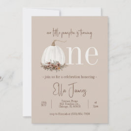 Invitación de cumpleaños de nuestra calabaza peque