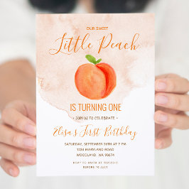 Invitación de cumpleaños de nuestra dulce Peach