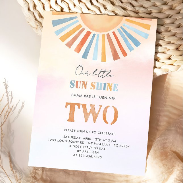Invitación de cumpleaños de nuestra pequeña Sunshi (Subido por el creador)
