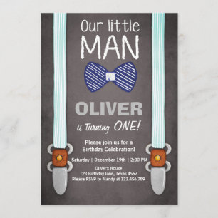 Invitación de cumpleaños de nuestro pequeño hombre