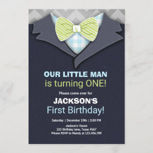 Invitación de cumpleaños de nuestro pequeño hombre
