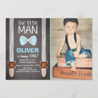 Invitación de cumpleaños de nuestro pequeño hombre