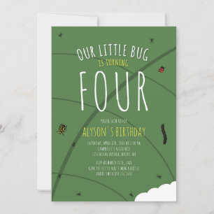 Invitación de cumpleaños de nuestro pequeño insect