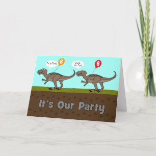 Invitación de cumpleaños de nuestros Fiestas dinos