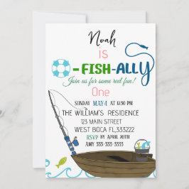 Invitación de cumpleaños de O-Fish-Ally