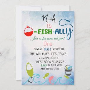 Invitación de cumpleaños de O-Fish-Ally