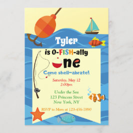 Invitación de cumpleaños de O-Fish-ally