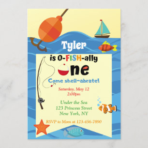 Invitación de cumpleaños de O-Fish-ally