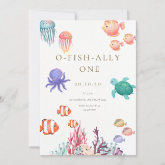 Invitación de cumpleaños de O-Fish-Ally