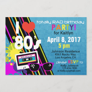 Invitación de cumpleaños de ochenta
