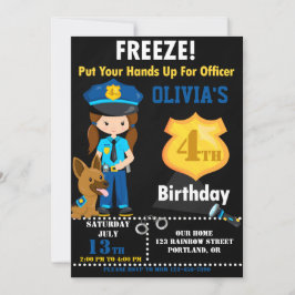Invitación de cumpleaños de oficiales de policía I