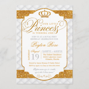 Invitación de cumpleaños de oro blanco para Prince