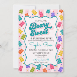 Invitación de cumpleaños de osito de gominola Bear