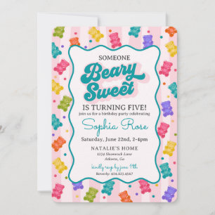 Invitación de cumpleaños de osito de gominola Bear