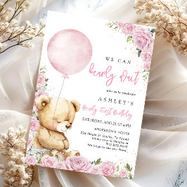 Invitación de cumpleaños de osito de peluche No Po