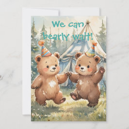 Invitación de cumpleaños de Oso Gemelo descarga di