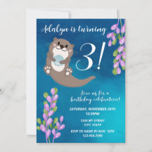Invitación de cumpleaños de Otter