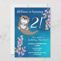 Invitación de cumpleaños de Otter
