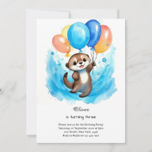 Invitación de cumpleaños de Otter