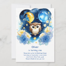 Invitación de cumpleaños de Owl