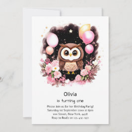 Invitación de cumpleaños de Owl