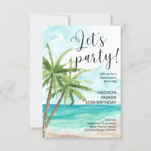 Invitación de cumpleaños de Palm Beach