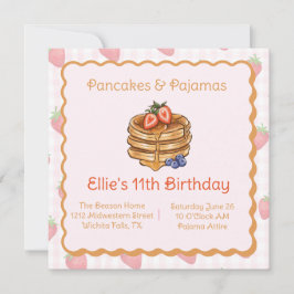 Invitación de cumpleaños de Pancake y Pajama Brunc