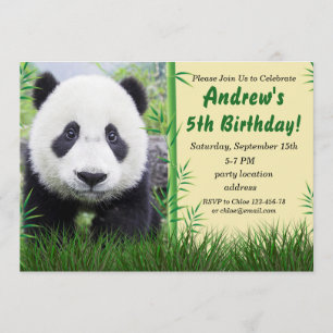 Invitación de cumpleaños de Panda