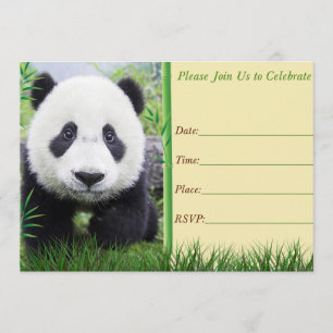 Invitación de cumpleaños de Panda