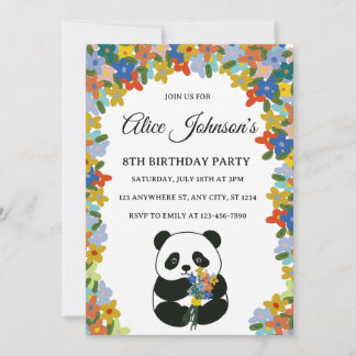Invitación de cumpleaños de Panda, Cumpleaños de P
