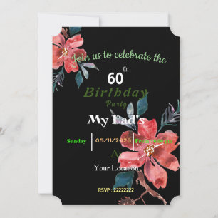 Invitación de cumpleaños de papá