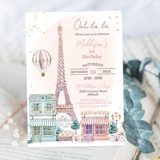 Invitación de cumpleaños de París (Subido por el creador)