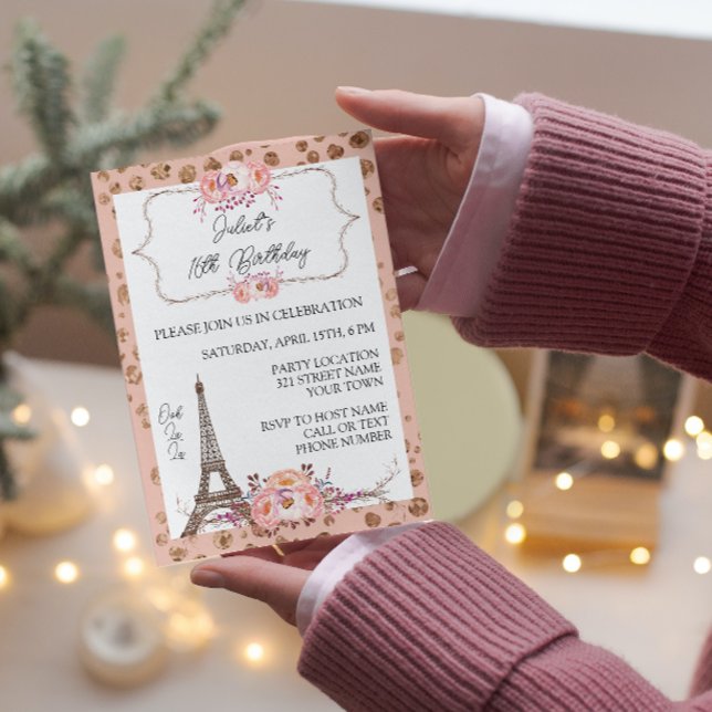 Invitación de cumpleaños de París (Subido por el creador)