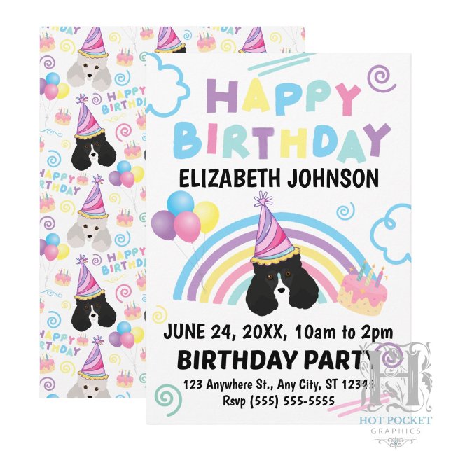 Invitación de Cumpleaños de Parti Poodle (Subido por el creador)