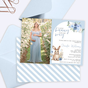 Invitación de cumpleaños de Pascua de conejito flo
