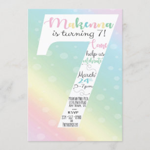 Invitación de cumpleaños de Pastel