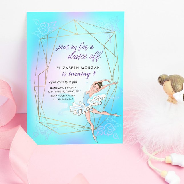 Invitación de cumpleaños de Pastel Blue Bonito Bal (Subido por el creador)