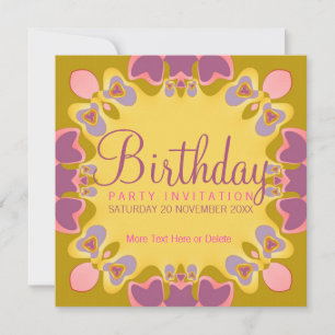 Invitación de cumpleaños de pasteles bastante dulc