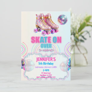 Invitación de cumpleaños de patinaje sobre hielo