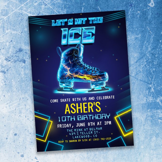 Invitación de cumpleaños de patinaje sobre hielo c (Subido por el creador)