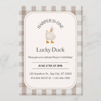 Invitación de cumpleaños de pato
