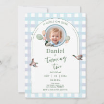 Invitación de cumpleaños de Pato Afortunado Foto d